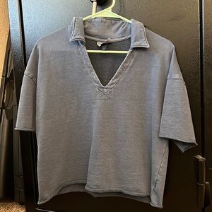 Small blue cropped collared shirt by Universal Threads (Target brand)
